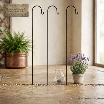 3er Set Edler Gartenstecker Laternenstab klein ca. 112 cm - Gartendekoration